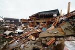 　多くの家屋が倒壊した石川県珠洲市＝１日午後