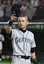 　東京ドームでの開幕シリーズで現役引退を表明したイチロー氏＝２０１９年３月