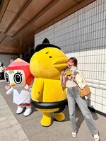 日本相撲協会公認キャラクター「あんこ山」（中央）を推しています