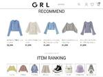 　婦人服販売会社「Ｇｉｏ」の女性向けアパレルブランド「ＧＲＬ」のサイト