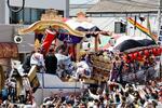 　茨城県北茨城市で開かれた「常陸大津の御船祭」＝３日午後