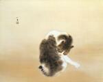 　竹内栖鳳の「班猫」（１９２４年、絹本・彩色、山種美術館蔵）