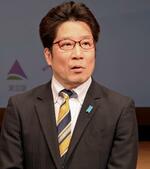 　講演後、取材に応じる横田拓也さん＝２日午後、東京都足立区