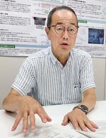 　インタビューに応じる原子力規制委員会の更田豊志前委員長