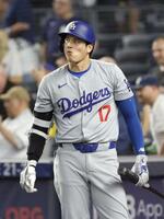 　ヤンキースとの３連戦で、１３打数２安打だったドジャース・大谷＝ニューヨーク（共同）