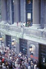 　米コロンビア大での学生デモの様子＝１９６８年４月、ニューヨーク（ゲッティ＝共同）