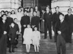 　１９４７年の皇室会議で皇籍離脱した旧宮家の人々＝東京都内