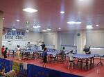 　卓球教室の指導の様子＝９月２７日、杭州（共同＝大島優迪撮影）