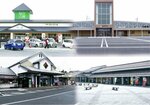 鳥取県中部の山陰道沿いにある道の駅（左上から時計回りに）「琴の浦」「ほうじょう」「はわい」「大栄」＝写真はコラージュ