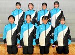 ４年連続５度目の出場で２０位台を狙う女子八頭＝滋賀県野洲市総合体育館