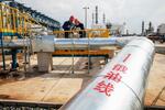 　ロシア産の原油を輸送するためのパイプライン＝２０２０年９月、中国黒竜江省（共同）