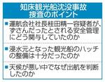 　知床観光船沈没事故捜査のポイント