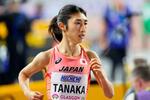 　陸上の世界室内選手権の女子３０００メートルで力走する田中希実＝グラスゴー（ＡＰ＝共同）