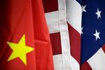 　米国と中国の国旗＝２０１９年５月、北京（ロイター＝共同）