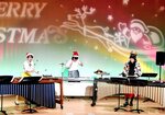 クラシックやクリスマスソングを演奏する出演者＝２４日、琴浦町赤碕地域コミュニティーセンター