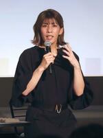 　シンポジウムで労働災害防止について語る吉田沙保里さん