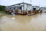 　豪雨により冠水した石川県輪島市の「宅田町第２団地」の仮設住宅＝２２日