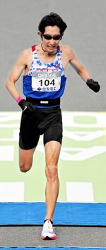 大阪・びわ湖毎日マラソンの統合大会で自己新記録をマークし、パリ五輪の代表選考会出場につないだ＝２０２２年２月、大阪市