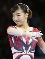 　２０１９年の体操世界選手権で、床運動の演技をする寺本明日香さん＝シュツットガルト（共同）