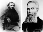 　ロシアの作家レフ・トルストイ（1828～1910年）＝左と、米国の作家ハーマン・メルビル（1819～91年）