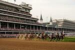 　米国競馬のクラシック３冠レース第１戦、第１５０回ケンタッキー・ダービー＝４日、ケンタッキー州ルイビル（ＡＰ＝共同）