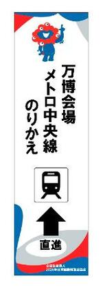 　大阪・関西万博の交通案内標識のデザイン案（万博協会提供）