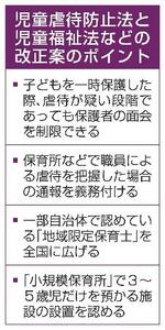 　児童虐待防止法と児童福祉法などの改正案のポイント