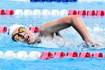 女子４００メートル個人メドレーで優勝した竹本ひより＝県営東山水泳場
