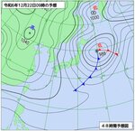 ２２日午前９時の予想天気図（気象庁ホームページより）