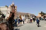　モロッコ中部マラケシュ旧市街で、地震で崩れたモスクの尖塔＝９日（岩間ひかるさん提供、共同）