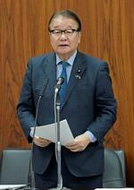 　参院政治倫理審査会で弁明する自民党の山本順三氏＝７日午前