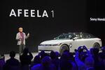 　先行受注を米国で開始する、ソニー・ホンダモビリティが開発したＥＶ「ＡＦＥＥＬＡ（アフィーラ）」＝６日、米ラスベガス（共同）