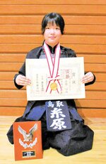 全国高校生大会女子個人の部で優勝した糸原心温＝７月、宮城県気仙沼市総合体育館