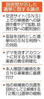 　自民党が示した選挙に関する論点