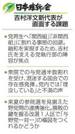 　日本維新の会吉村洋文新代表が直面する課題