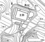 下福田城縄張図（新編倉吉市史第２巻　中・近世編を一部改変）