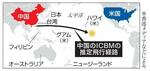 　中国のＩＣＢＭの推定飛行経路