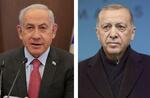　イスラエルのネタニヤフ首相（左）、トルコのエルドアン大統領（いずれもロイター＝共同）