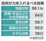 　政府が力を入れるべき政策