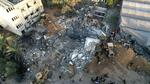 　イスラエル軍の攻撃で破壊された住宅＝１５日、パレスチナ自治区ガザ（ロイター＝共同）