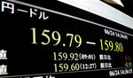 　１ドル＝１６０円台に迫った円相場＝２４日午後、東京都港区