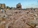 　大洪水で被災したリビア東部デルナ＝９日（地元住民提供、共同）