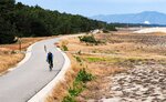 白砂青松の弓ケ浜を縫って走るサイクリングコース