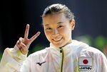 女子３㍍板飛び込みで決勝に進出し、来年のパリ五輪代表に事実上決まった三上紗也可＝２０日、福岡県立総合プール