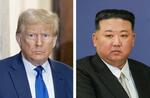 　トランプ米大統領（左、ゲッティ＝共同）、北朝鮮の金正恩朝鮮労働党総書記（タス＝共同）