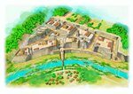 尾高城のイメージ図（米子市提供）