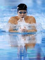 　男子２００メートル平泳ぎ決勝　力泳する広島偉来＝ドーハ（共同）